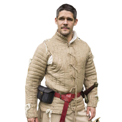 Medieval gambeson in standard sizes in White color  reenactment Knight Fantasy
