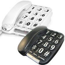 BIG BUTTON LANDLINE HOME CORDED TELEPHONE LARGE JUMBO ELDERLY DESK WALL NEW