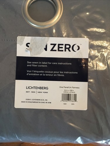 SET OF 2 Sun Zero Nolan Blackout Grommet Curtain Panel,54in x 108in - Picture 3 of 6
