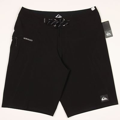 Men's QUIKSILVER Black Swimsuit Swim Board Shorts Trunks 30 NWT NEW  Awesome!