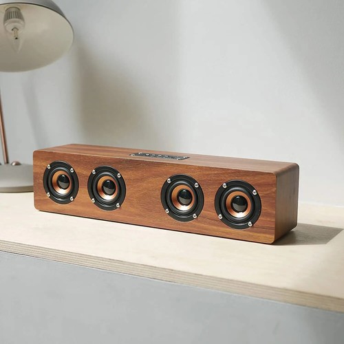Altavoz de madera inalámbrico Bluetooth 3D barra de sonido para computadora barra de sonido altavoz barra de sonido - Imagen 7 de 7