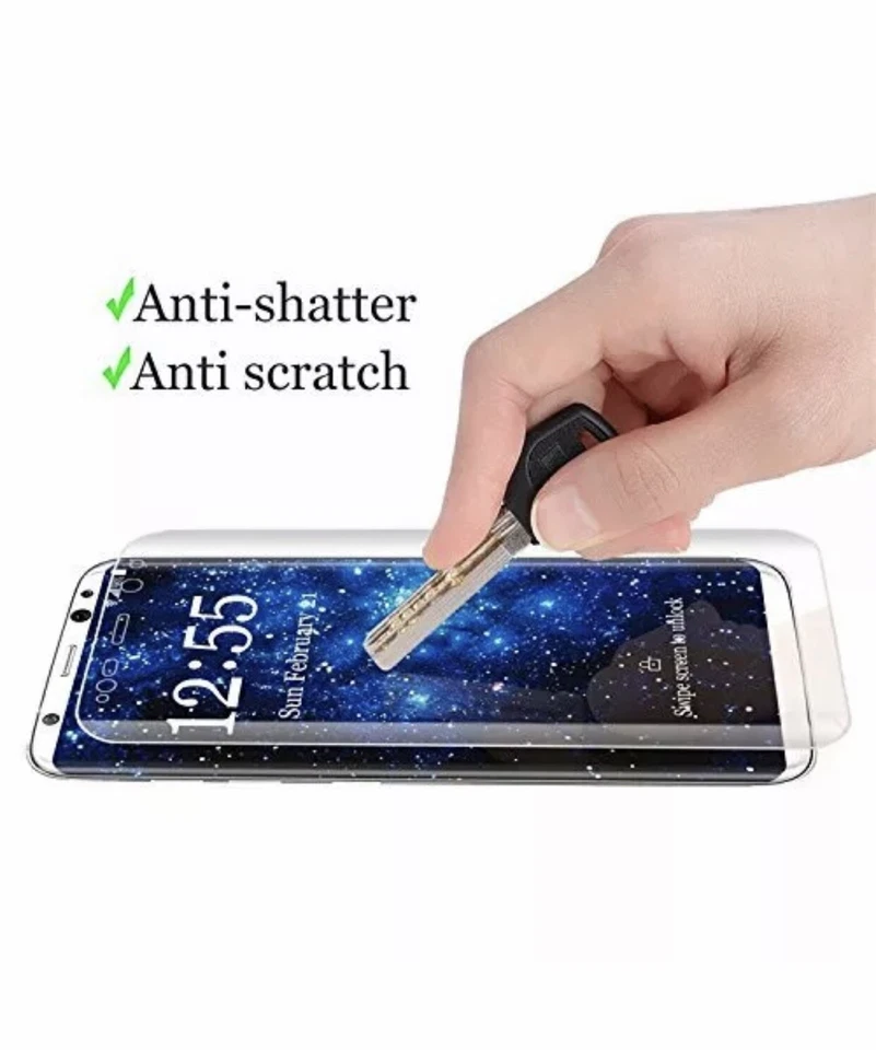 2 件装高清透明钢化玻璃保护膜 F 三星 Galaxy S8 S9 Plus Note 8 S7 — 第 2/2 张图片