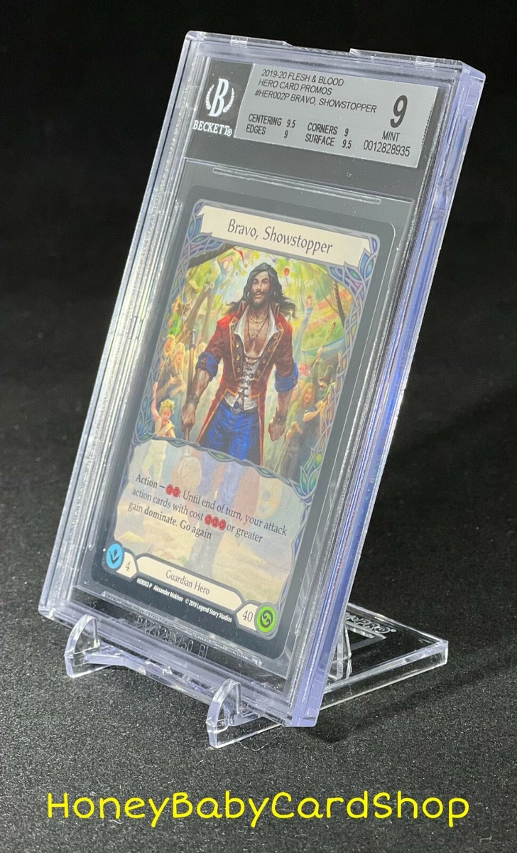 Flesh and Blood Hero Card Promos 2019 Bravo, Showstopper (Cold Foil) BGS  9.0Q++