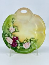 1910 Antique Bowl Haviland France Scalloped Dish, 6.75&rdquo;W Floral Design Flower Ro