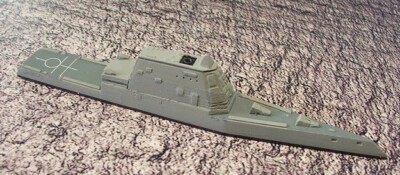 ZUMWALT Tarnschiff 1;1250 in Metall aus CNC 2025 Produktion.