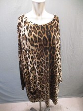Unbranded Size 3XL Womens Animal Print Round Neck Long Sleeve Sheath Dress 370