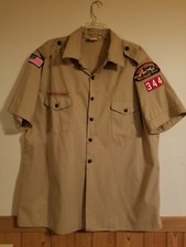 VTG Boy Scout Uniform Shirt Large Voyagers Area Council MN WI MI Boundry Waters