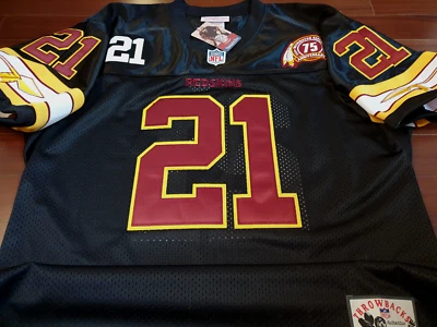 NEW TAG Washington Redskins #21 Sean Taylor dual patches sewn MENS BLACK Jersey - Image 1 of 4