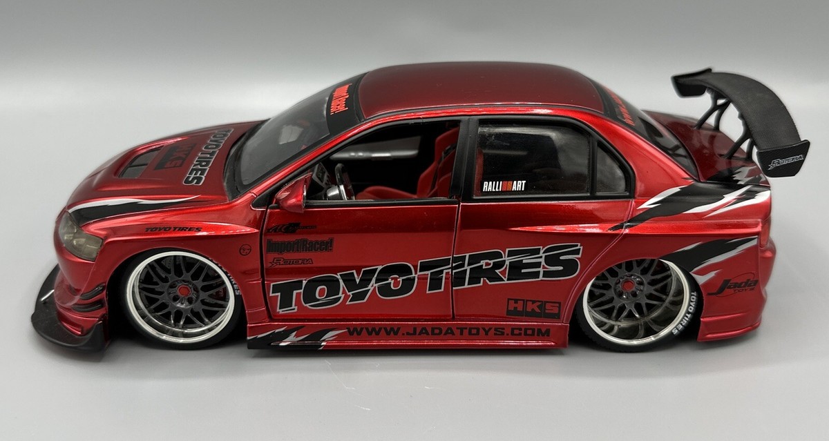 Jada Toys Import Racer 1:18 Scale Red Mitsubishi Lancer Evolution