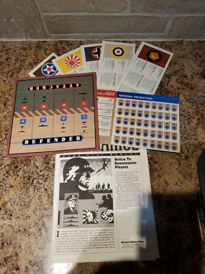 Axis & Allies 1942 Board Game Replacement Reference Charts Manual Attack Product