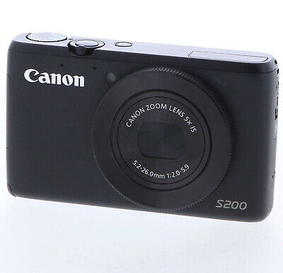 Canon PowerShot S200 compact digital camera *Black *made in Japan 