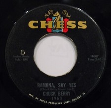 CHUCK BERRY~Ramona Say Yes & Lonely School Days ✦ Roots Rock 45~CHESS #1963