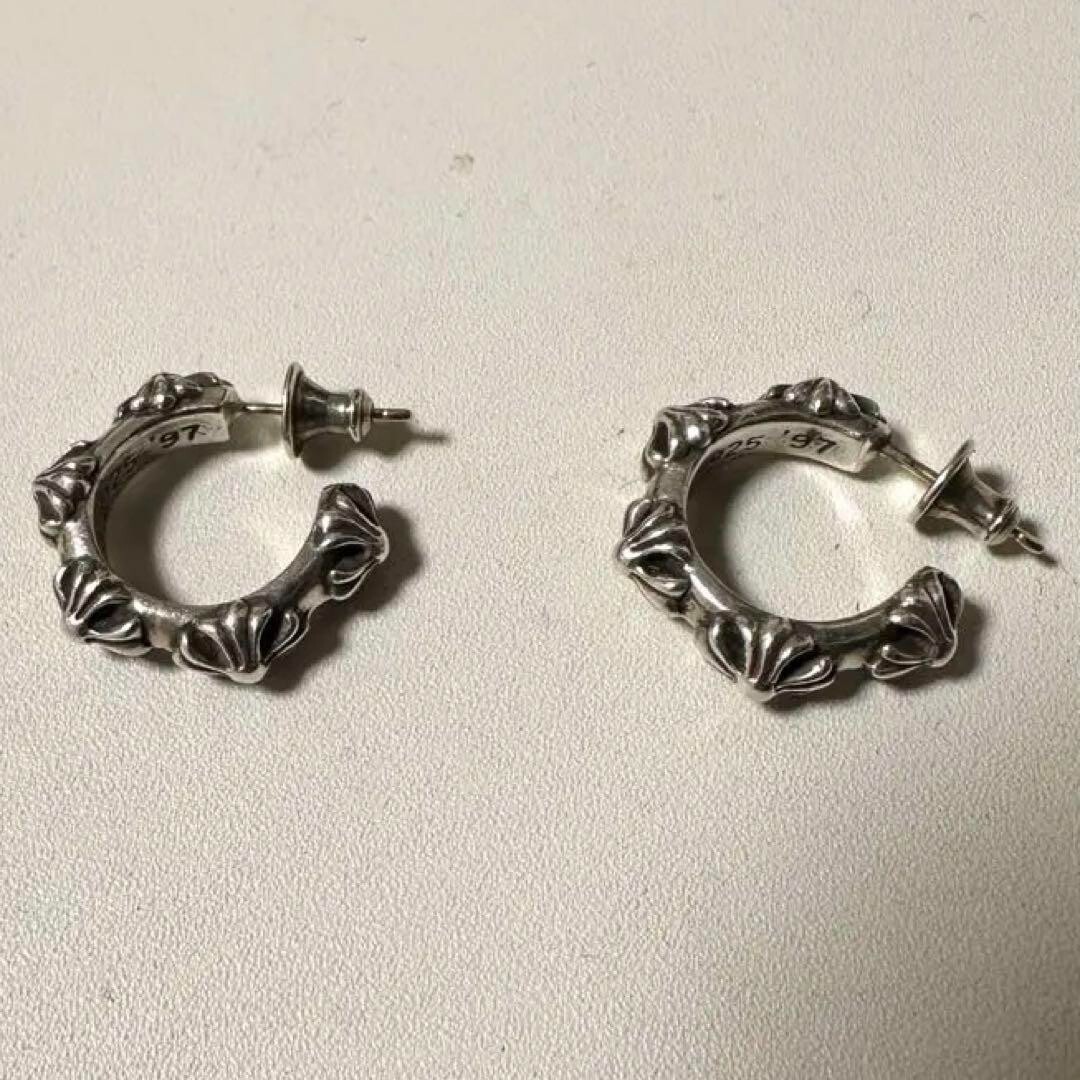 Chrome Hearts Accessories Cross Band Hoop Silver Earring No Chrome Hearts Accessories Cross Band Hoop Silver Earring No