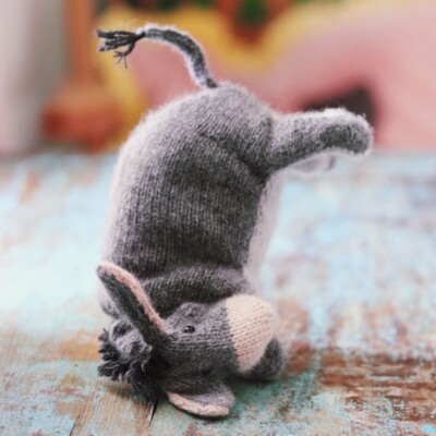 KNITTING KIT Eeyore Donkey Italian Cashmere - Claire Garland Dot Pebbles Knits