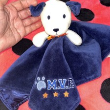 Baby Starters MVP Dog Plush Lovey Rattle Puppy Stars Paw Print Security Blanket