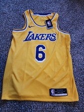 Nike Swingman Los Angeles Lakers LeBron James Jersey 6 NWT Size 44 Medium