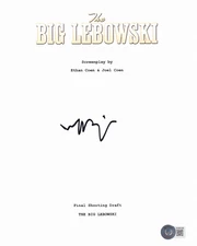 JEFF BRIDGES SIGNED AUTOGRAPH THE BIG LEBOWSKI FULL SCRIPT BECKETT