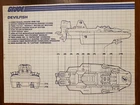Vintage 1985 GI JOE Devilfish Blueprints Instructions Only