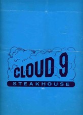Cloud 9 Steakhouse Dinner Menu West Covina California 1970s