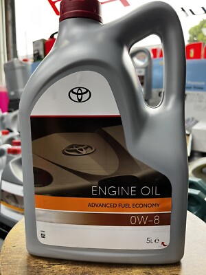 Toyota Genuine Engine Oil SAE 0W8 5L Fuel Economy Hybrid 2020-On