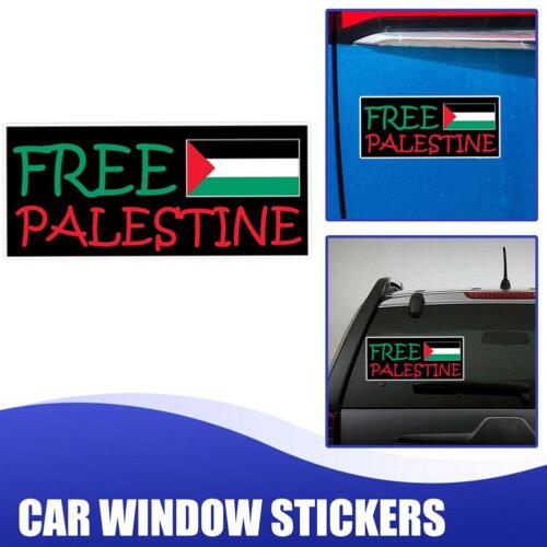 Darmowa flaga Palestyny Naklejka samochodowa Okno Przednia szyba Drzwi Winylowa naklejka NOWA - Zdjęcie 1 z 10