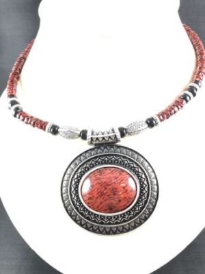 Collana in argento con rose rosse - Oreficeria Souvenir Marzia