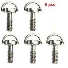 5pk 1/4" D Ring Screw Stainless Steel For Camera Tripod Quick Release Plate Long