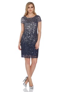 ombre sequin shift dress