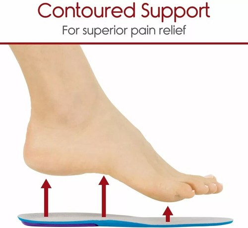 Premium Feet Support Orthotic Gel Pain Relief Massaging Sport Shoe Insoles Foot - Picture 5 of 6