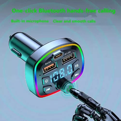 Bluetooth Adapter for Car, Wireless FM Radio Transmitter - Car Pd Charger - 第 4/8 張圖片