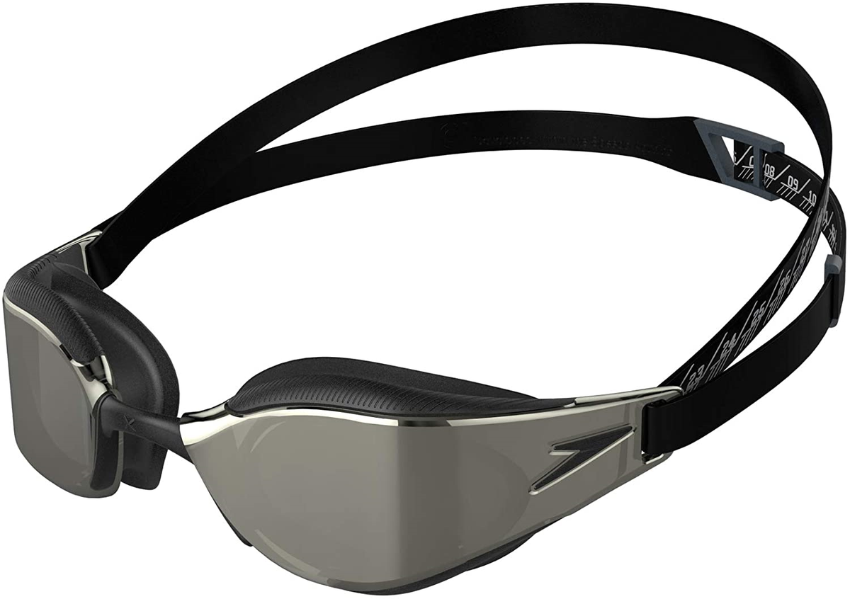 Speedo Unisex Fastskin Hyper Elite Mirror Swimming Goggles, Black