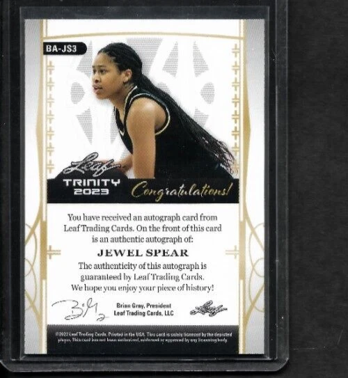 2022-23 LEAF TRINITY JEWEL SPEAR ROOKIE/RC AUTO 6/15 - Image 2 of 2