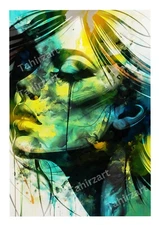 Digital abstract woman art printable