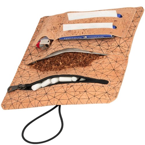 SIMARU Tabaktasche Drehertasche Zigarettenetui aus Kork wasserabweisend vegan - Bild 25 von 36