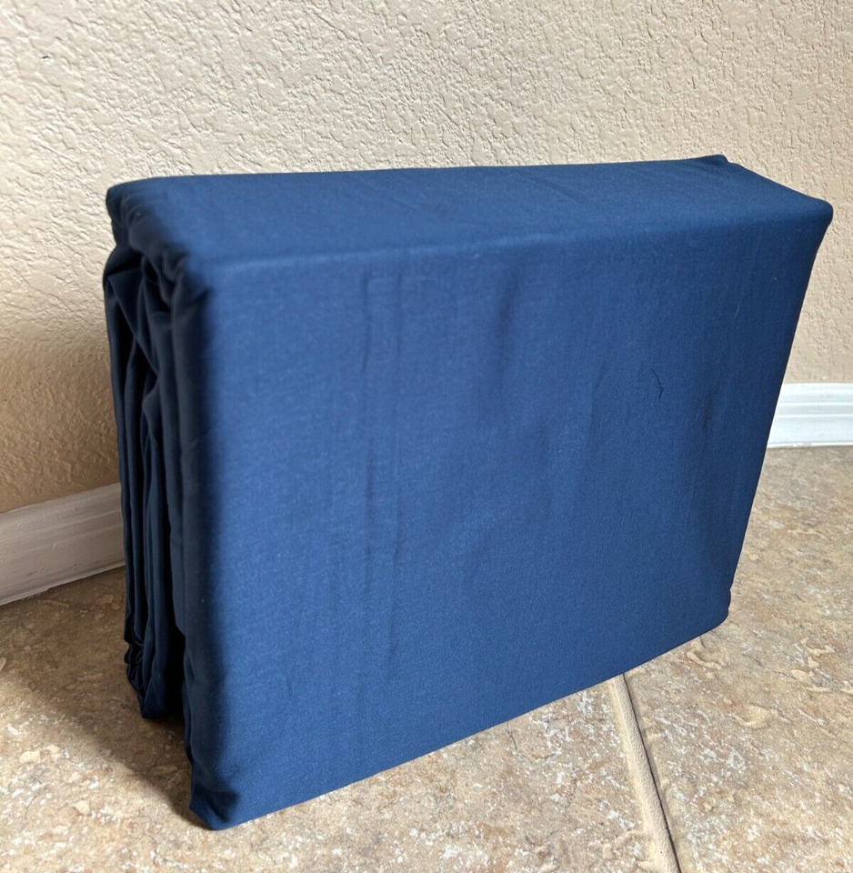 Ralph Lauren Organic Cotton Sateen Handkerchief King Duvet Cover Navy