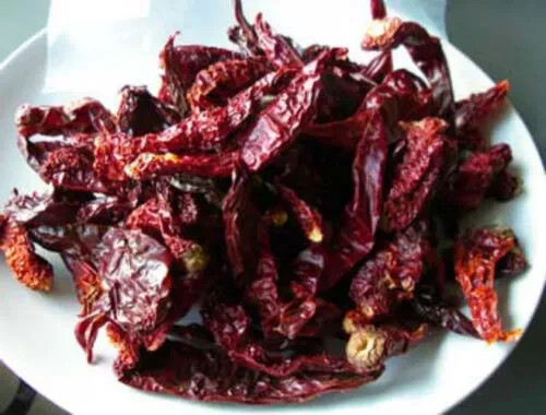 500 gm - KASHMIRI MIRCH CHILES ROJOS CHILES ESPÍAS Entero Secado al Sol*