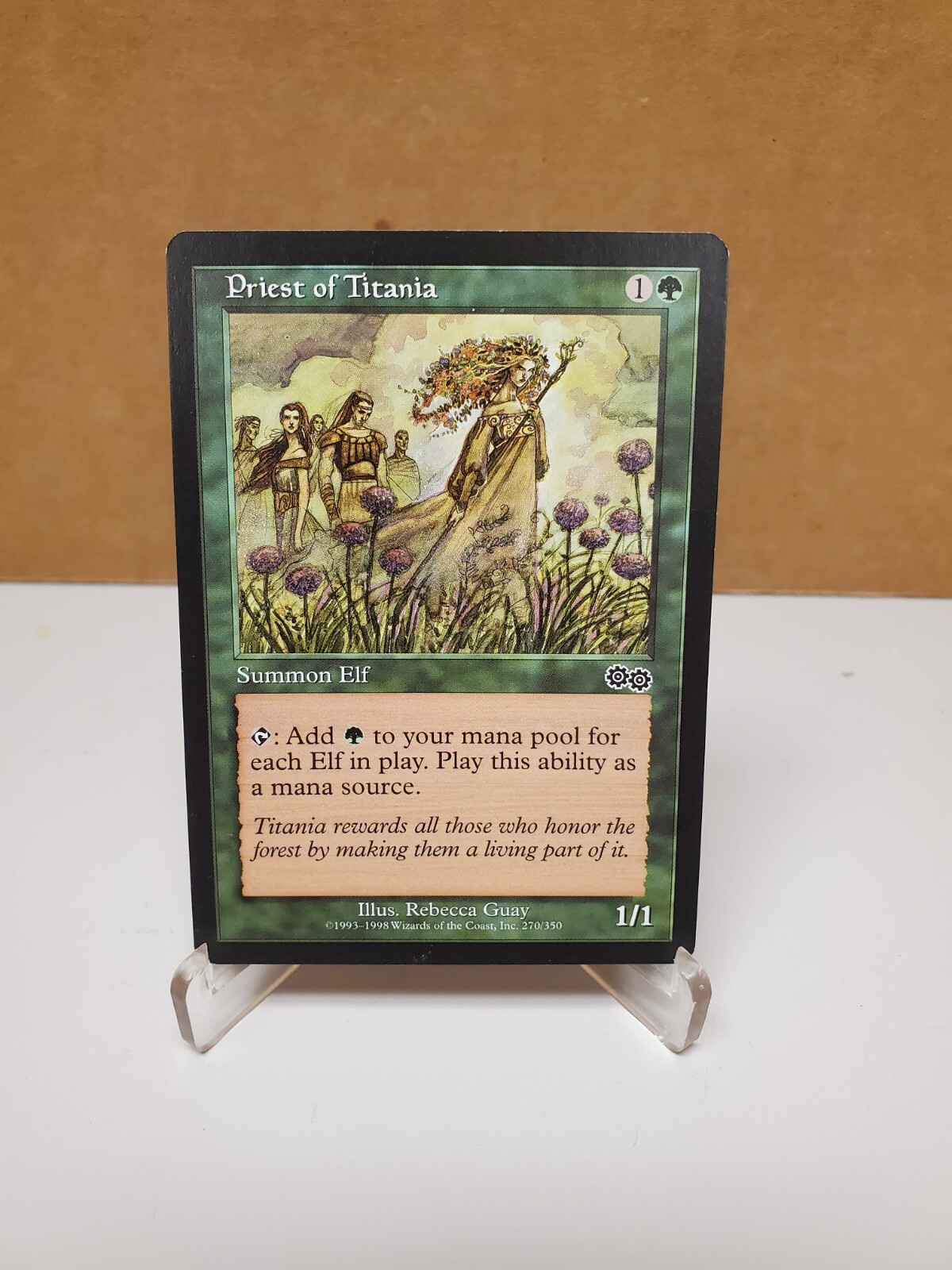 Magic: the Gathering MTG Priest of Titania Urza's Saga Card NM