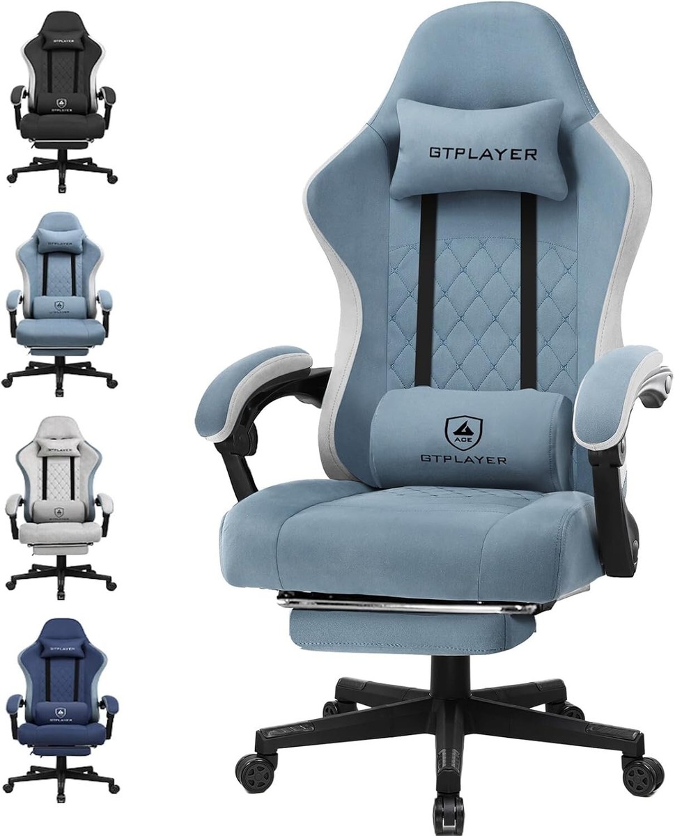 Office Chair Fabric Vs Pu Leather Gaming Chair GTPLAYER Fabric