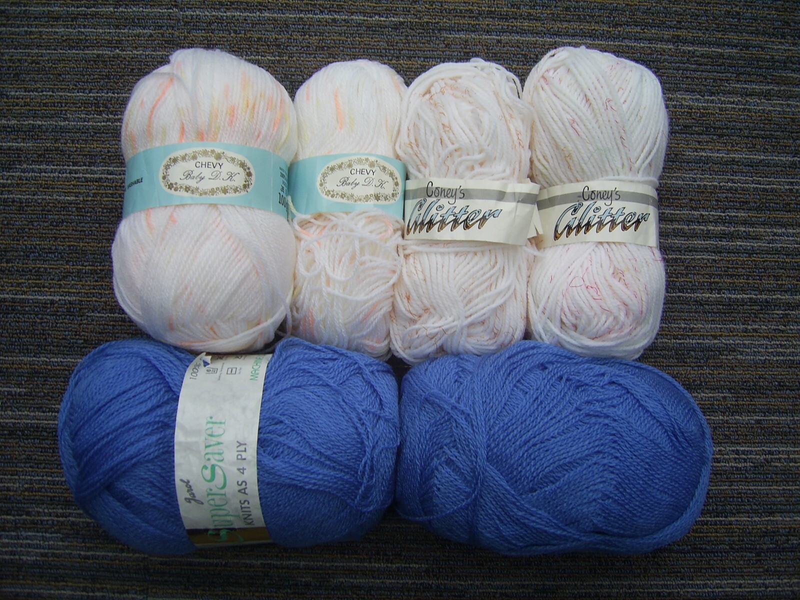 Mixed lot of 6 balls blue/multi 4ply & double knitting Wool eBay