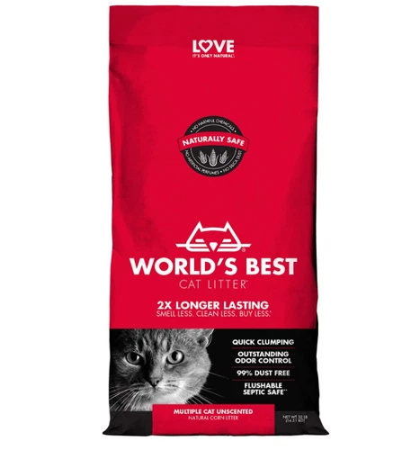 WORLD'S BEST CAT LITTER Multiple Cat Unscented 32-Pounds