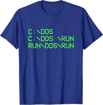 Computer Programmer Funny C Dos C Dos Run Run Dos Run Unisex T-Shirt