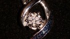*LAST 1* NEW KAY Jewelers Sterling Silver Blue & White 7 Diamond Weave Necklace — photo 6