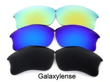 Galaxy Replacement Lenses For Oakley Flak Jacket XLJ Sunglasses Black Blue Gold