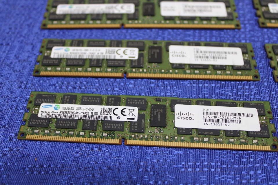 Lot of 6 16GB 2RX4 PC3L -12800R M393B2G70DB0 Server RAM - Image 3 of 4