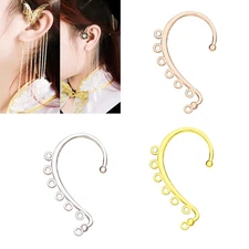 Ear Cuff Wrap Chain Tassel Dangle Earrings Set Non-Piercing Jewelry