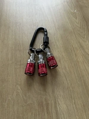 3 x SDS Drill Bit Holders Key Chain with Carabiners Hook, Quick Change