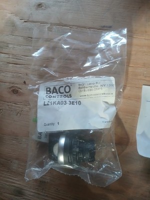 New Baco Controls L21KA03-3E10 22mm Black 2 Position Selector Switch MFGD