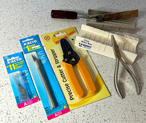 Model Makers Tools Mitre Box,Saw, X-Acto, Kadee Coupler Tool, Wire Stripper C7