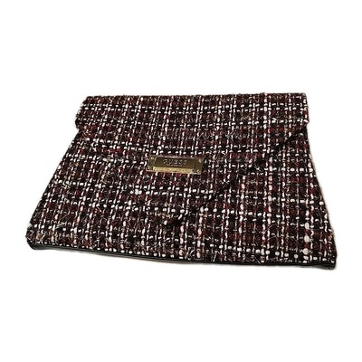Guess Stella Envelope Clutch On A Chain Red Tweed NWT