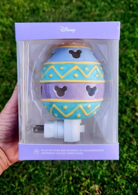 DISNEY Mickey Mouse Cutout Ceramic Nightlight Plug Rotates 360° Easter Egg NIB!